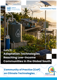 Query 10 - Adaptation technologies reaching low-income communities in the Global South